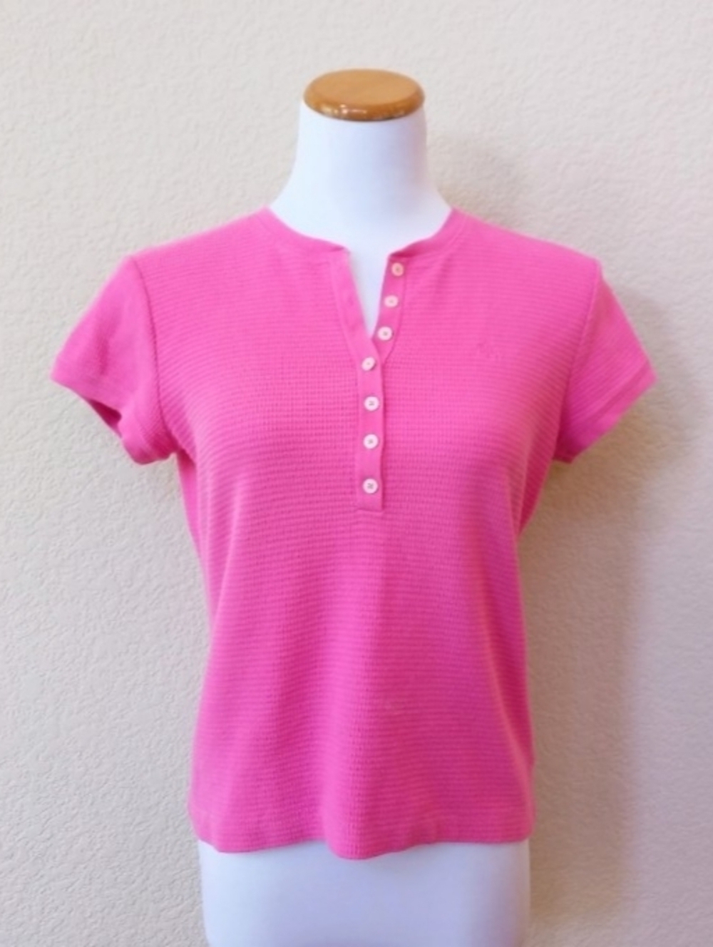 Ralph Lauren vintage pink waffle knit top